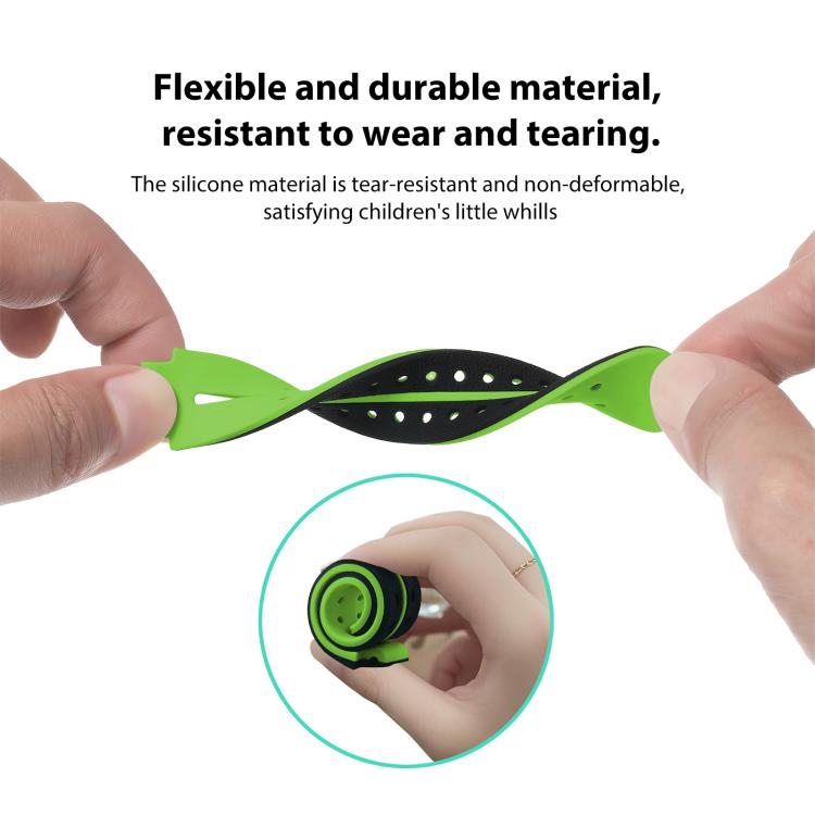 Black Buckle Two Color Silicone Watch Band, For Imoo Watch Phone Q1A / D2