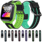 Black Buckle Two Color Silicone Watch Band, For Imoo Watch Phone Q1A / D2