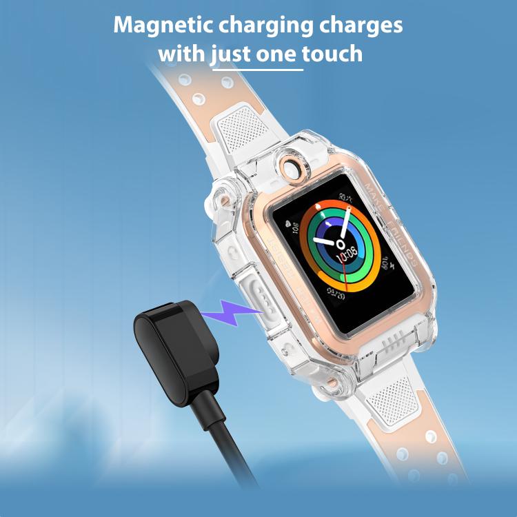 Clear watch phone case shown fitted during magnetic charging