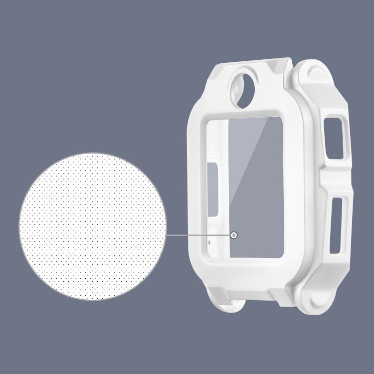 White watch phone protective case with integrated screen protector