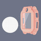 Pink watch phone protective case with integrated screen protector