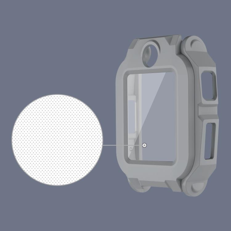 Gray watch phone protective case with integrated screen protector