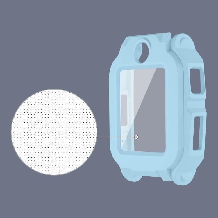 Blue watch phone protective case with integrated screen protector