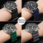 xDfind Silver Buckle Silicone Watch Band, 20mm, 22mm