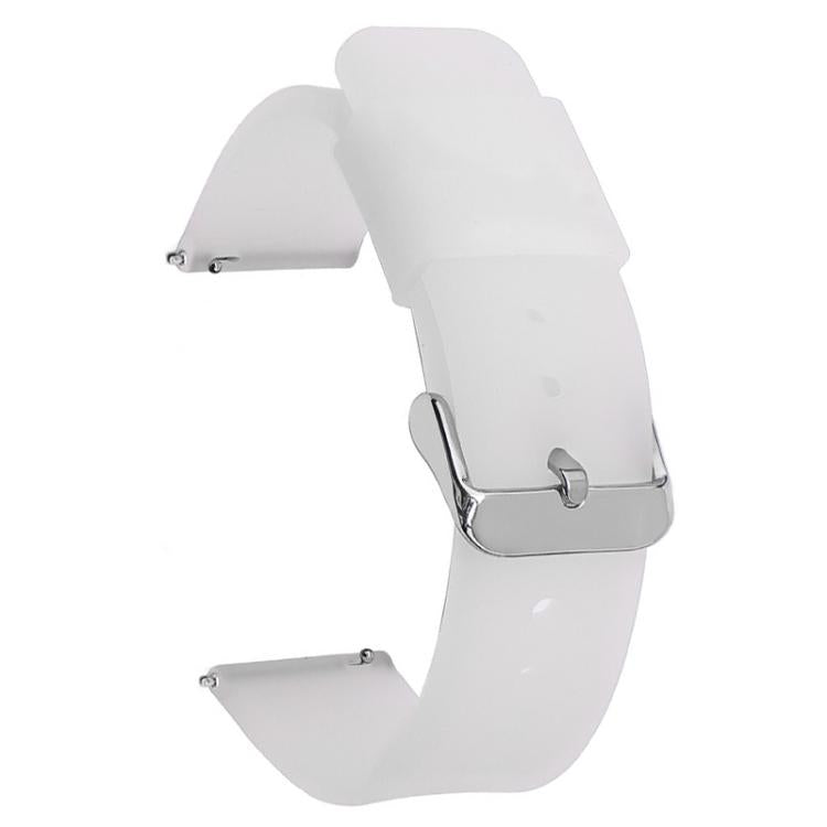 Translucent silicone watch band with silver pin buckle