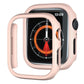 Pink half-coverage watch case fitted around a smartwatch