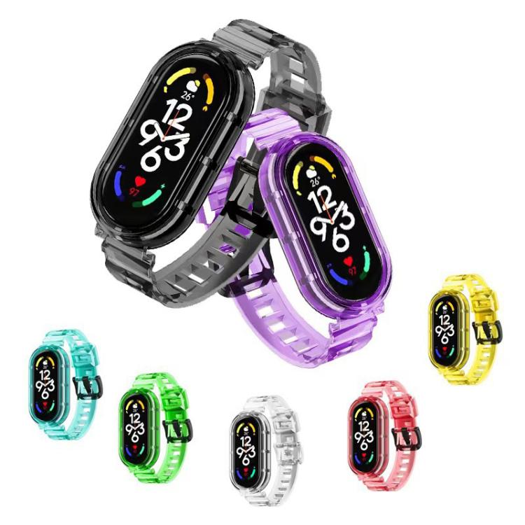 xDfind Glacier Armor Integrated Cover TPU Watch Band, For Xiaomi Smart Band 11 / 10 / 9 / 8