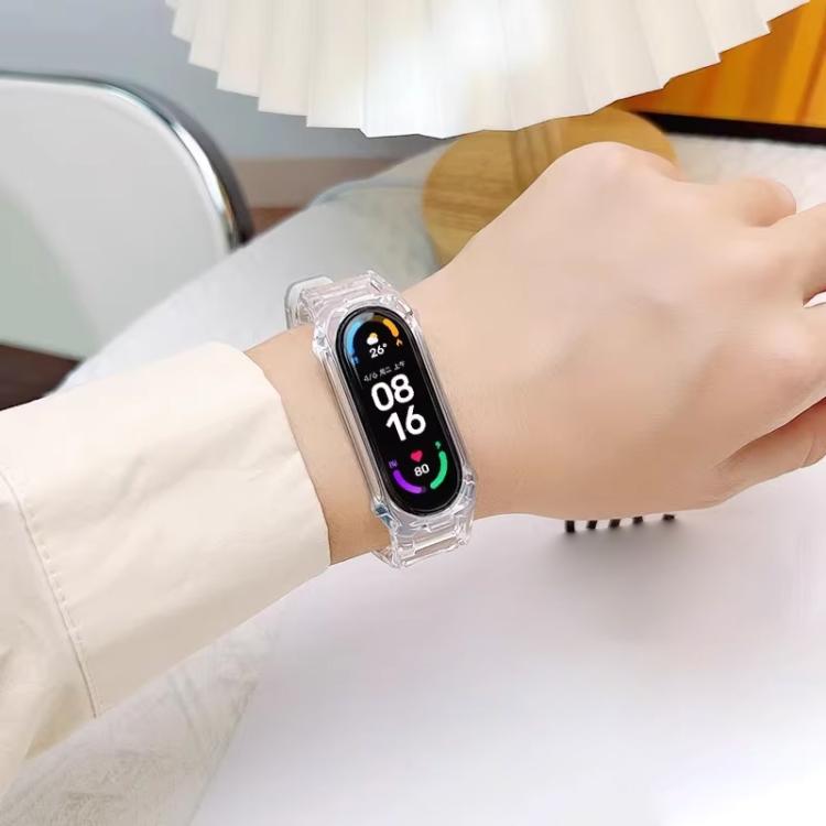 xDfind Glacier Armor Integrated Cover TPU Watch Band, For Xiaomi Smart Band 11 / 10 / 9 / 8