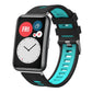 xDfind Dual Color Silver Buckle Silicone Watch Band, For Huawei Watch Fit New