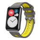 xDfind Dual Color Silver Buckle Silicone Watch Band, For Huawei Watch Fit New