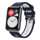 xDfind Dual Color Silver Buckle Silicone Watch Band, For Huawei Watch Fit New