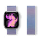 Milanese stainless steel Apple Watch band in a blue and violet gradient