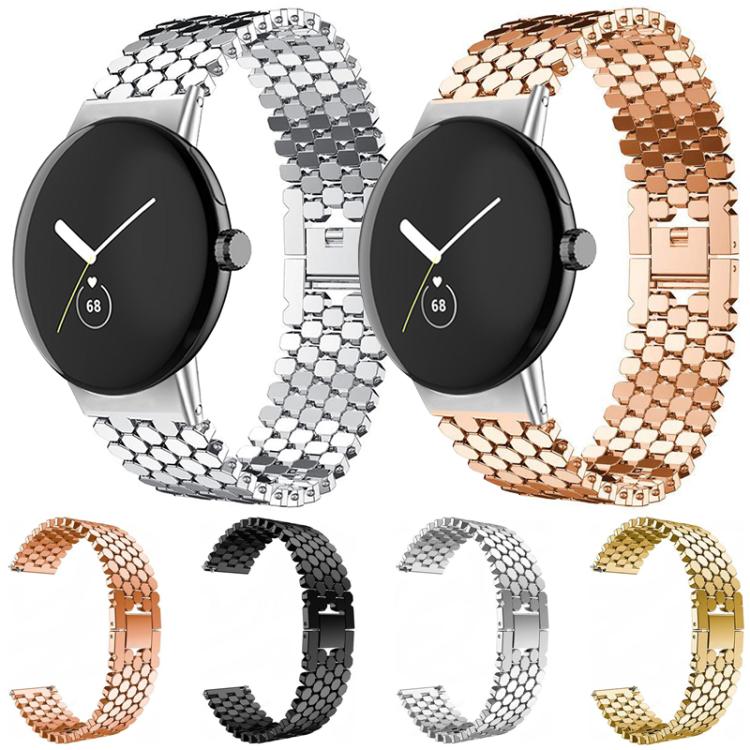 xDfind Fish Scale Texture Metal Watch Band, For Google Pixel Watch 5 / 4 / 3 / 2 / 1 41mm, For Google Pixel Watch 5 / 4 / 3 45mm