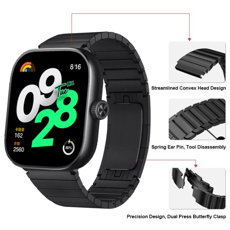 One Beads Dual-Press Butterfly Buckle Titanium Alloy Watch Band, For vivo Watch GT 2 / iQOO Watch GT 2, For vivo Watch GT / iQOO Watch GT