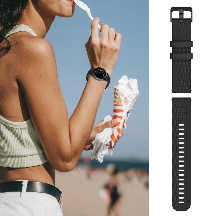 5 Pack xDfind Small Plaid Solid Color Silicone Watch Band, 18mm, 20mm, 22mm