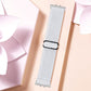 Silver Connector Wave Pattern Elastic Woven Nylon Watch Band, For Honor Watch X5