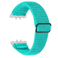 Silver Connector Wave Pattern Elastic Woven Nylon Watch Band, For Honor Watch X5
