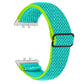 Silver Connector Wave Pattern Elastic Woven Nylon Watch Band, For Honor Watch X5