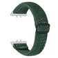 Silver Connector Wave Pattern Elastic Woven Nylon Watch Band, For Honor Watch X5
