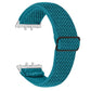 Silver Connector Wave Pattern Elastic Woven Nylon Watch Band, For Honor Watch X5