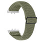 Silver Connector Wave Pattern Elastic Woven Nylon Watch Band, For Honor Watch X5