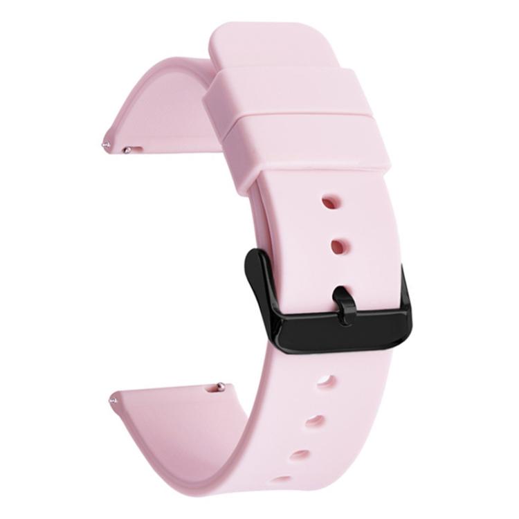 xDfind Stainless Steel Black Pin Buckle Solid Color Silicone Waterproof Watch Band, 20mm, 21mm, 22mm, 24mm