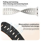 Silicone watch band shown flexing, with ventilation slots and a wave-pattern design