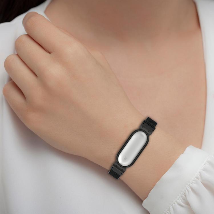xDfind Metal Frame Integrated Nylon Loop Hook and Loop Fastener Watch Band, For Plaud NotePin AI