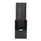 Black signal jammer with multiple antenna tubes, front cooling fan grille, and LCD screen
