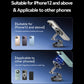 Vacuum suction magnetic phone holder with clamp-style mount for iPhone and other phones
