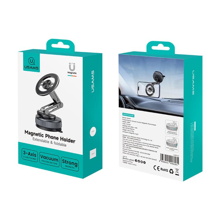 USAMS magnetic phone holder box packaging with vacuum suction telescopic mount