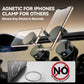 Magnetic car phone clamp holder with rotating circular pad and hinge arm