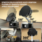 Car phone holder with foldable joint and rotating circular magnetic pad