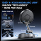 Rotating car wireless charger phone holder with round charging pad and adjustable arm