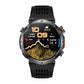 HT42 GPS sports smartwatch with round fitness display and black perforated band