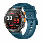 HT42 GPS sports smartwatch with blue band, round display and orange side buttons