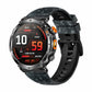 HT42 GPS sports smartwatch with gray camouflage band and round display