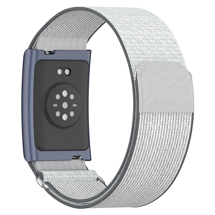 Light gray woven nylon loop strap with covered adapter