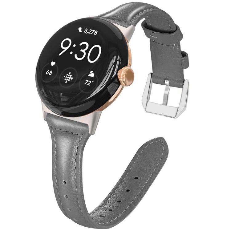 xDfind Slim Genuine Leather Watch Band, For Google Pixel Watch 5 / 4 / 3 / 2 / 1 41mm, For Google Pixel Watch 5 / 4 / 3 45mm