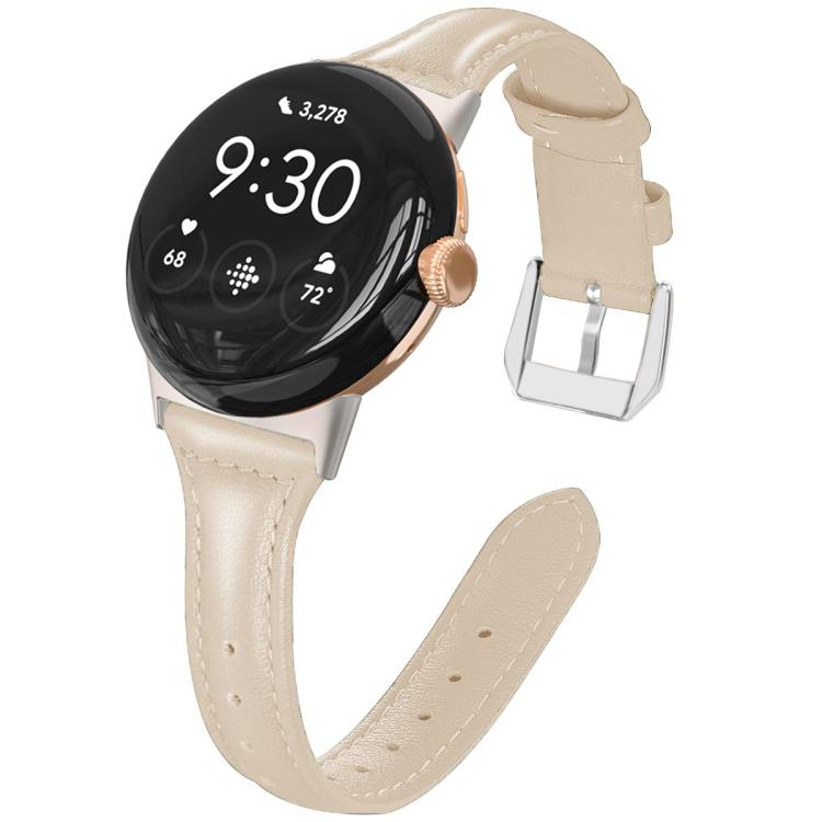 xDfind Slim Genuine Leather Watch Band, For Google Pixel Watch 5 / 4 / 3 / 2 / 1 41mm, For Google Pixel Watch 5 / 4 / 3 45mm