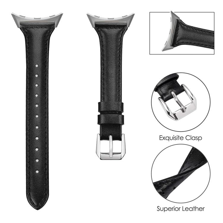 xDfind Slim Genuine Leather Watch Band, For Google Pixel Watch 5 / 4 / 3 / 2 / 1 41mm, For Google Pixel Watch 5 / 4 / 3 45mm