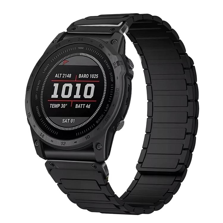 All-black magnetic silicone watch band