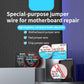 Jumper wire spools and black cases displayed for motherboard and pad repair