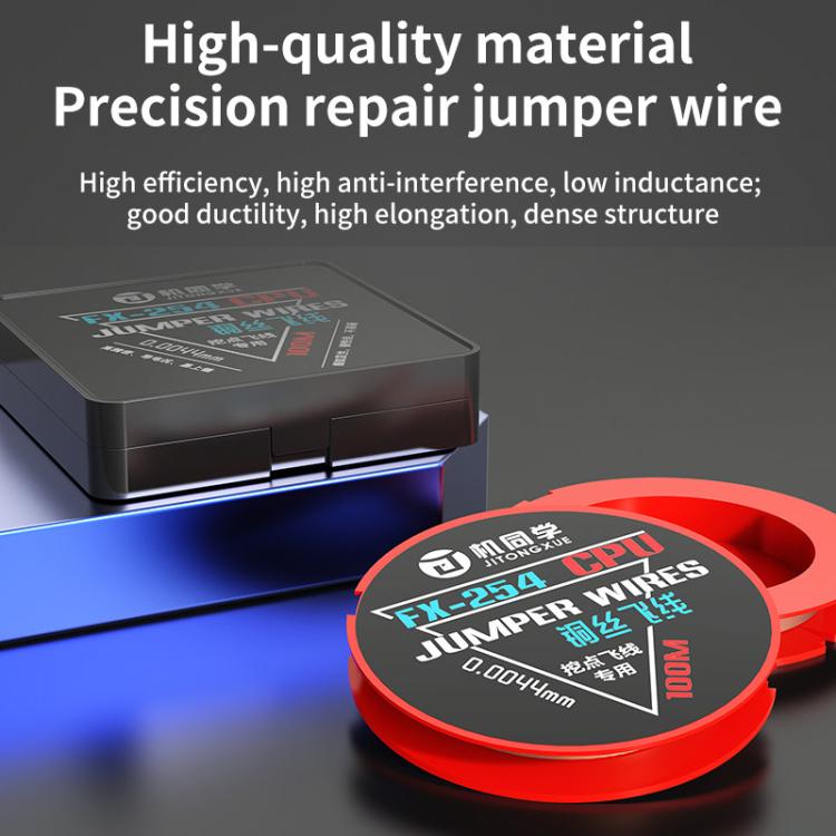 Jumper wire spool labeled FX-254 beside black storage case