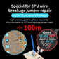0.0044mm CPU jumper wire with blue leads for PCB trace repair