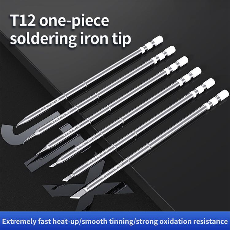 Assorted T12 one-piece soldering iron tips with pointed ends