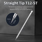 Straight T12-ST soldering iron tip with precision needle point