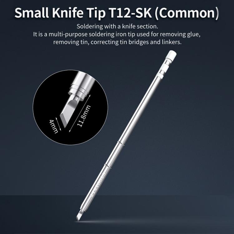 Small knife soldering iron tip T12-SK, flat knife edge tip