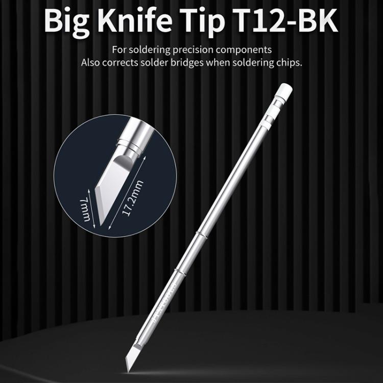 Big knife soldering iron tip T12-BK, wide flat knife edge