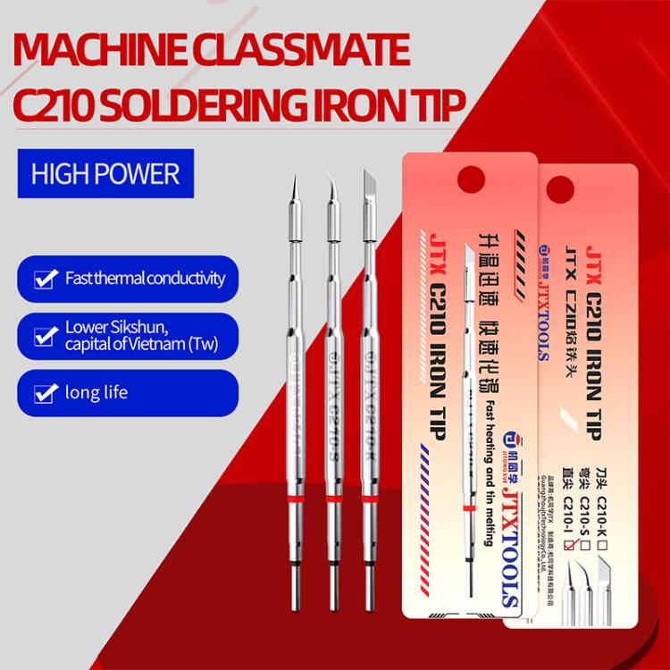 JTX C210 High Power Soldering Iron Tip, C210-I, C210-K, C210-S